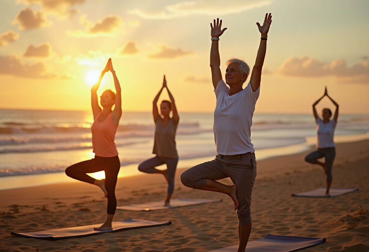 Інструктор йоги демонструє асану